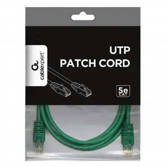 1.5m, Patch Cord Green, PP12-1.5M/G, Cat.5E, Cablexpert, molded strain relief 50u