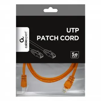 1 m, Patch Cord Orange, PP12-1M/O, Cat.5E, Cablexpert, molded strain relief 50u