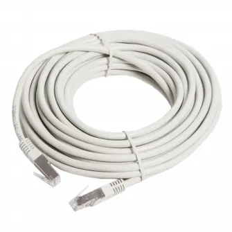 10m, FTP Patch Cord Gray, PP22-10M, Cat.5E, Cablexpert, molded strain relief 50u