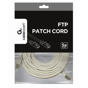 10m, FTP Patch Cord Gray, PP22-10M, Cat.5E, Cablexpert, molded strain relief 50u