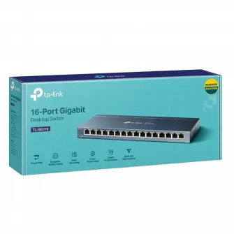 16-port 10/100/1000Mbps Switch TP-LINK TL-SG116, Metal Case