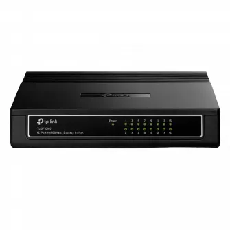 16-port 10/100Mbps Desktop Switch  TP-LINK  TL-SF1016D, Plastic Case