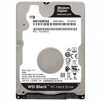 2.5 HDD 1.0TB Western Digital Black (WD10SPSX) [SATA3, 64MB, 7200rpm, 7.0mm]