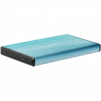 2.5 SATA HDD External Case miniUSB3.0, Aluminum Blue, Gembird EE2-U3S-3-B