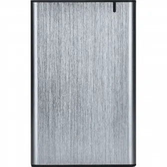2.5  SATA HDD/SSD 9.5 mm External Case Type-C, Gembird EE2-U3S-6-GR, aluminum, Grey