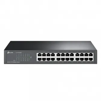24-port 10/100Mbps Switch  TP-LINK TL-SF1024D, 1U 13-inch rack-mountable steel case