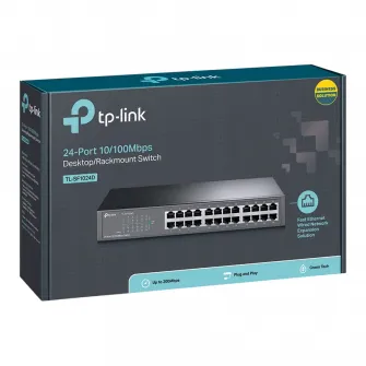 24-port 10/100Mbps Switch  TP-LINK TL-SF1024D, 1U 13-inch rack-mountable steel case