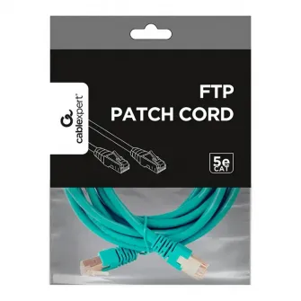 2m, FTP Patch Cord Green, PP22-2M/G, Cat.5E, Cablexpert, molded strain relief 50u