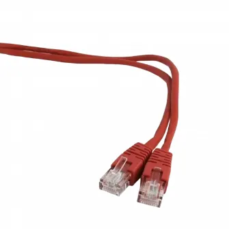 2m, FTP Patch Cord Red, PP22-2M/R, Cat.5E, Cablexpert, molded strain relief 50u