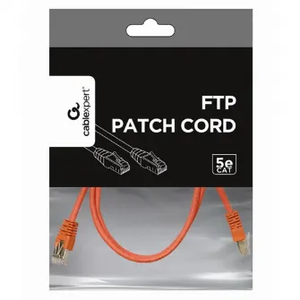 2m, FTP Patch Cord Red, PP22-2M/R, Cat.5E, Cablexpert, molded strain relief 50u