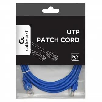 2m, Patch Cord Blue, PP12-2M/B, Cat.5E, Cablexpert, molded strain relief 50u
