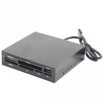 3.5" Card Reader Internal Gembird FDI2-ALLIN1-02-B, MS/MS Duo/SD/MMC/ XD/ CF/CFII/T-Flash,M2/USB 2.0
