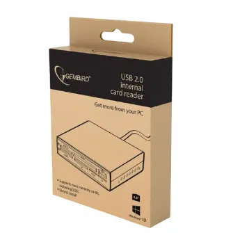 3.5" Card Reader Internal Gembird FDI2-ALLIN1-02-B, MS/MS Duo/SD/MMC/ XD/ CF/CFII/T-Flash,M2/USB 2.0