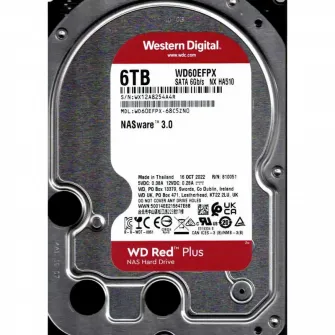 3.5'' HDD 6.0TB  Western Digital WD60EFPX CaviarВ® Redв„ў Plus NAS, CMR Drive, 5400rpm, 256MB, SATAIII