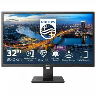 31,5 Монитор офисный PHILIPS 325B1L, IPS 2560 x 1440 QHD, Чёрный