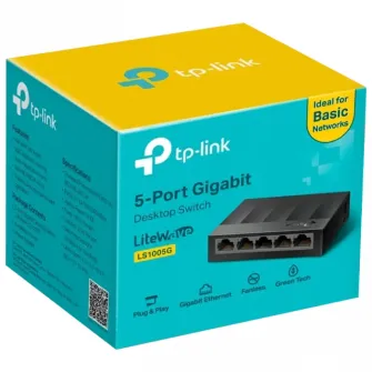 .5-port 10/100/1000Mbps Switch TP-LINK LiteWave LS1005G, plastic case