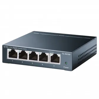 .5-port 10/100/1000Mbps Switch TP-LINK LS105G, steel case