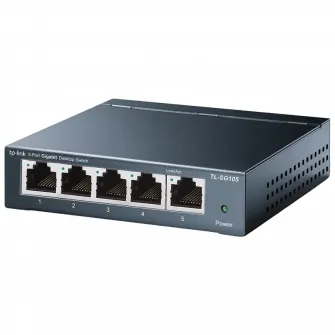 .5-port 10/100/1000Mbps Switch TP-LINK TL-SG105, steel case