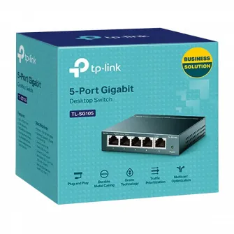 .5-port 10/100/1000Mbps Switch TP-LINK TL-SG105, steel case