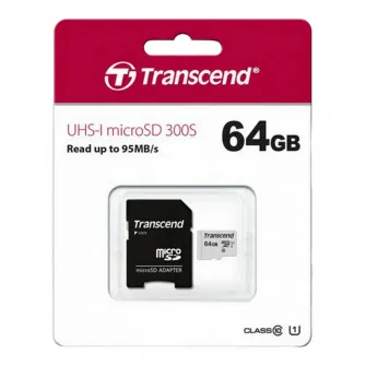 64GB MicroSD (Class 10) UHS-I (U1), Transcend 