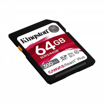 Карта памяти Kingston Canvas React Plus, 64Гб (SDR2/64GB)