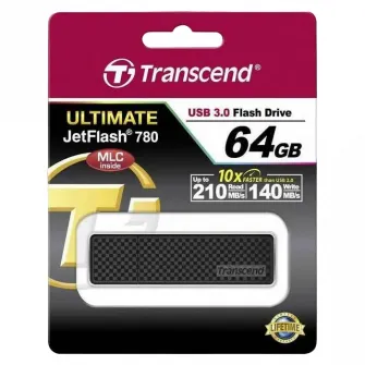 USB Flash накопитель Transcend JetFlash 780, 64Гб, Чёрный