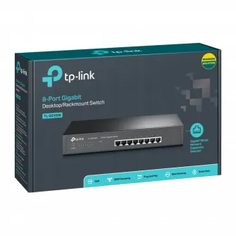.8-port 10/100/1000Mbps Switch TP-LINK TL-SG1008, steel case, Rackmount 13