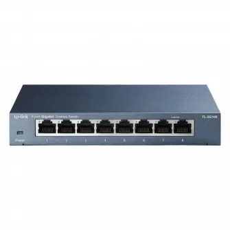 .8-port 10/100/1000Mbps Switch TP-LINK TL-SG108, steel case