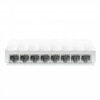 .8-port 10/100Mbps Desktop Switch  TP-LINK LiteWave LS1008, Plastic Case
