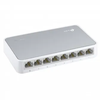 .8-port 10/100Mbps Desktop Switch  TP-LINK TL-SF1008D, Plastic Case