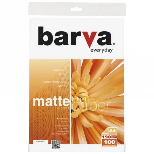 A4 190g 100p Everyday Matt Inkjet Photo Paper Barva