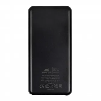 Acumulator extern RivaCase VA2572, 20000mAh, Negru