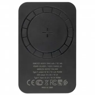 Acumulator extern Rivacase VA2603, 5000mAh, Negru