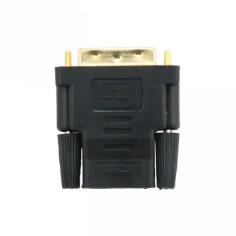 Видеоадаптер Cablexpert A-HDMI-DVI-2, HDMI (F) - DVI-I (M), Чёрный