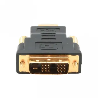 Видеоадаптер Cablexpert A-HDMI-DVI-1, HDMI (M) - DVI-I (M), Чёрный
