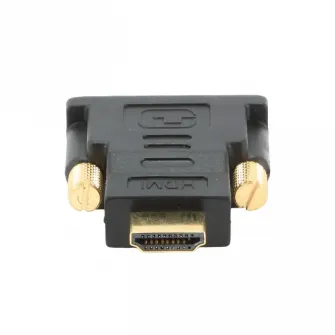 Видеоадаптер Cablexpert A-HDMI-DVI-1, HDMI (M) - DVI-I (M), Чёрный