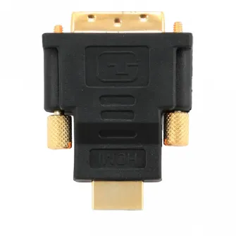 Видеоадаптер Cablexpert A-HDMI-DVI-1, HDMI (M) - DVI-I (M), Чёрный