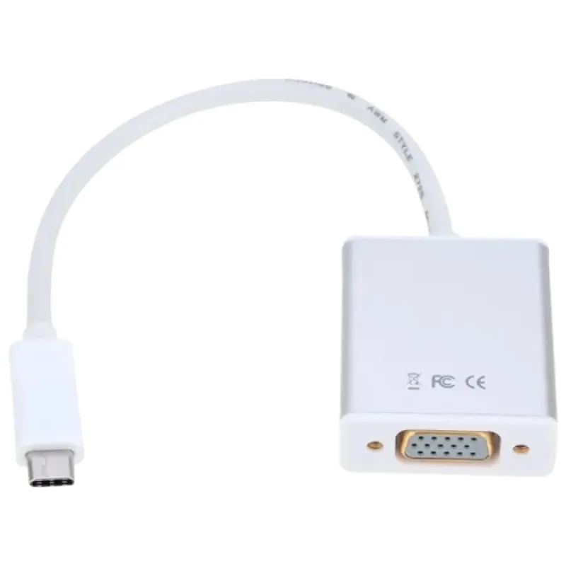 Видеоадаптер APC Electronic APC-631006, Type-C - VGA D-Sub, 0,15м, Белый