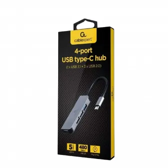 USB-концентратор Gembird UHB-CM-U3P1U2P3-01, Серебристый