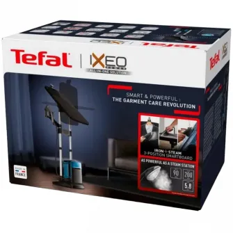 Aparat de calcat cu aburi stationar Tefal QT2022E1, Negru | Albastru