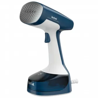 Aparat de calcat vertical cu abur Tefal Access Steam Easy DT7130E1, 1400 W, abur 25 g/ min, rezervor 150 ml, incalzire rapida 15 secunde, cablu electric 2.6 m, alb/ albastru