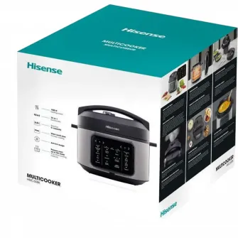 Aparat de gatit multifunctional sub presiune Hisense HMC6SBK, Negru | Otel inoxidabil