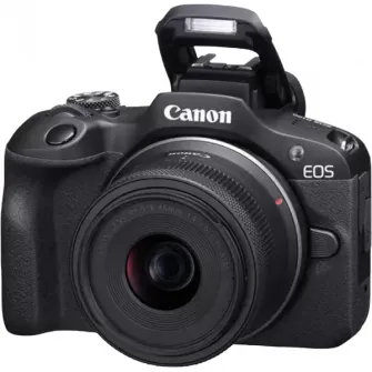Aparat Foto Mirrorless Canon EOS R100 Black & RF-S 18-45mm f/4.5-6.3 IS STM KIT, Negru