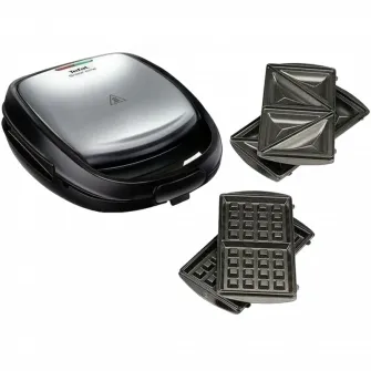 Aparat pentru sandwich multifunctional Tefal SW341D12, Argintiu | Negru
