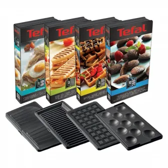 Aparat pentru sandwich multifunctional Tefal SW854D16, Negru / Argintiu