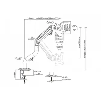 Arm for 1 monitor 17