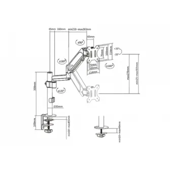 Arm for 1 monitor 17