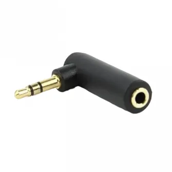 Аудио адаптер Cablexpert A-3.5M-3.5FL, 3.5mm 3-pin (F) - 3.5mm 3-pin (M), Чёрный