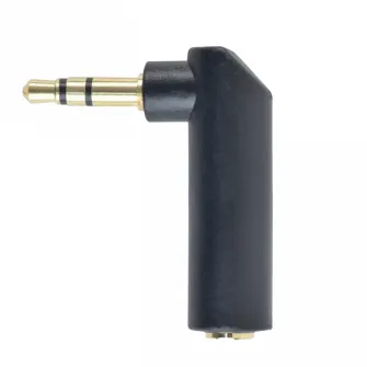 Аудио адаптер Cablexpert A-3.5M-3.5FL, 3.5mm 3-pin (F) - 3.5mm 3-pin (M), Чёрный