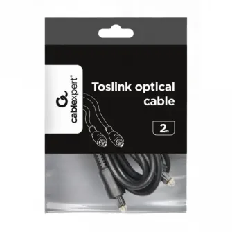 Аудиокабель Cablexpert CC-OPT-2M, Toslink - Toslink, 2м, Чёрный